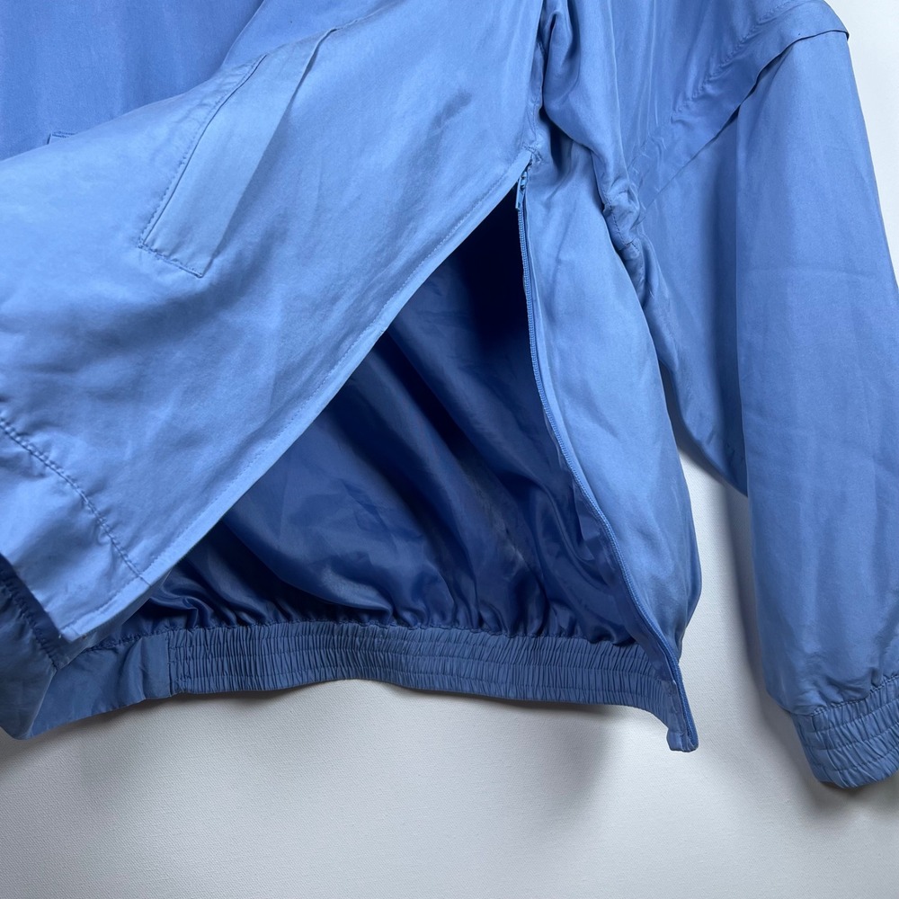 Vintage Bobby Chan Silk Windbreaker Men Pullover Samoset Golf Jacket Blue Small - Picture 10 of 13